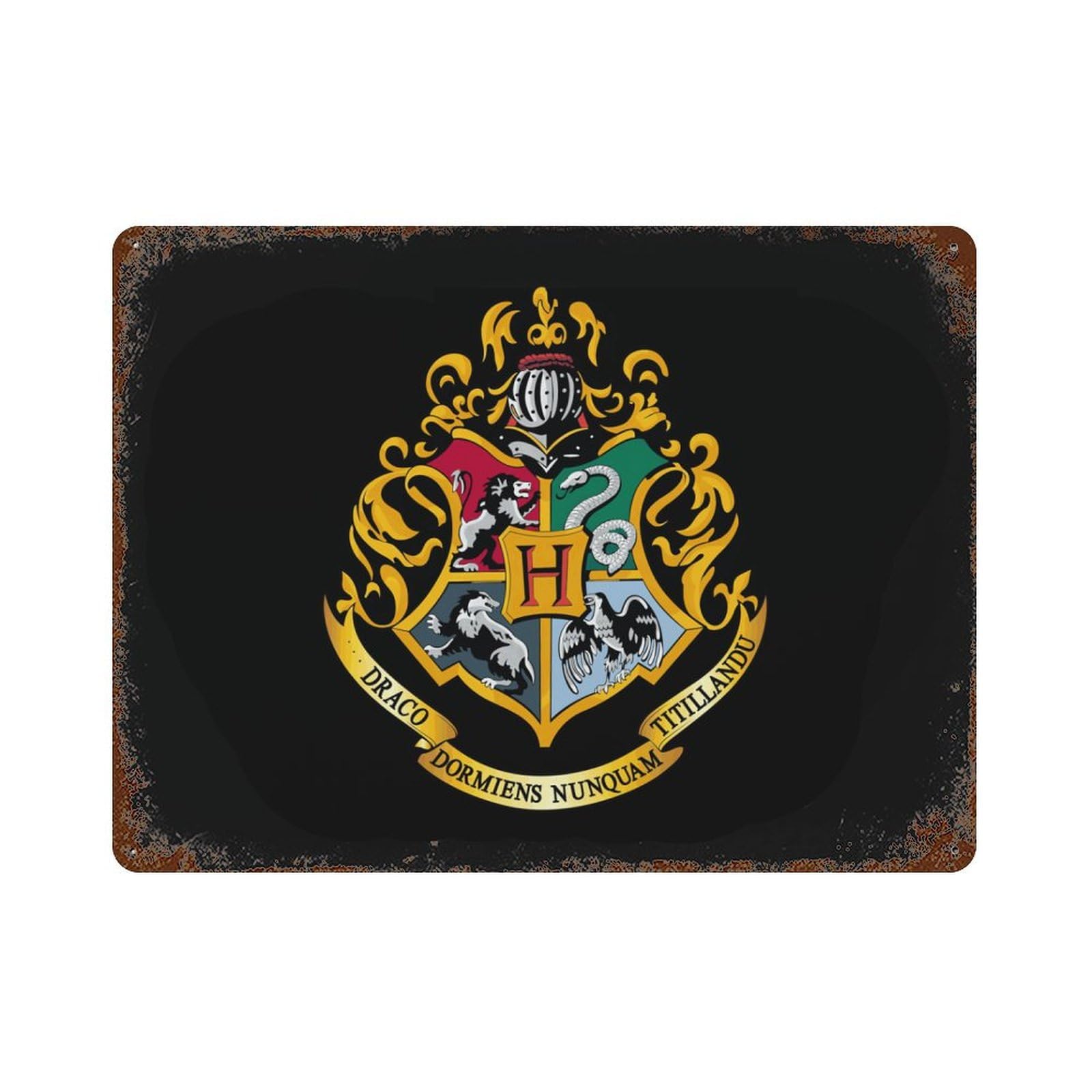 Amazon.co.jp: ブリキ看板 ハリーポッター 魔法魔術学校 金属
